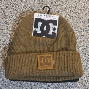 DC Brown Fleece & Black Beanies